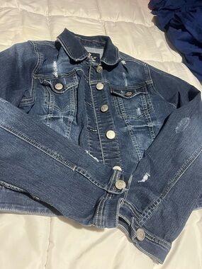 Womens distressed jean jacket